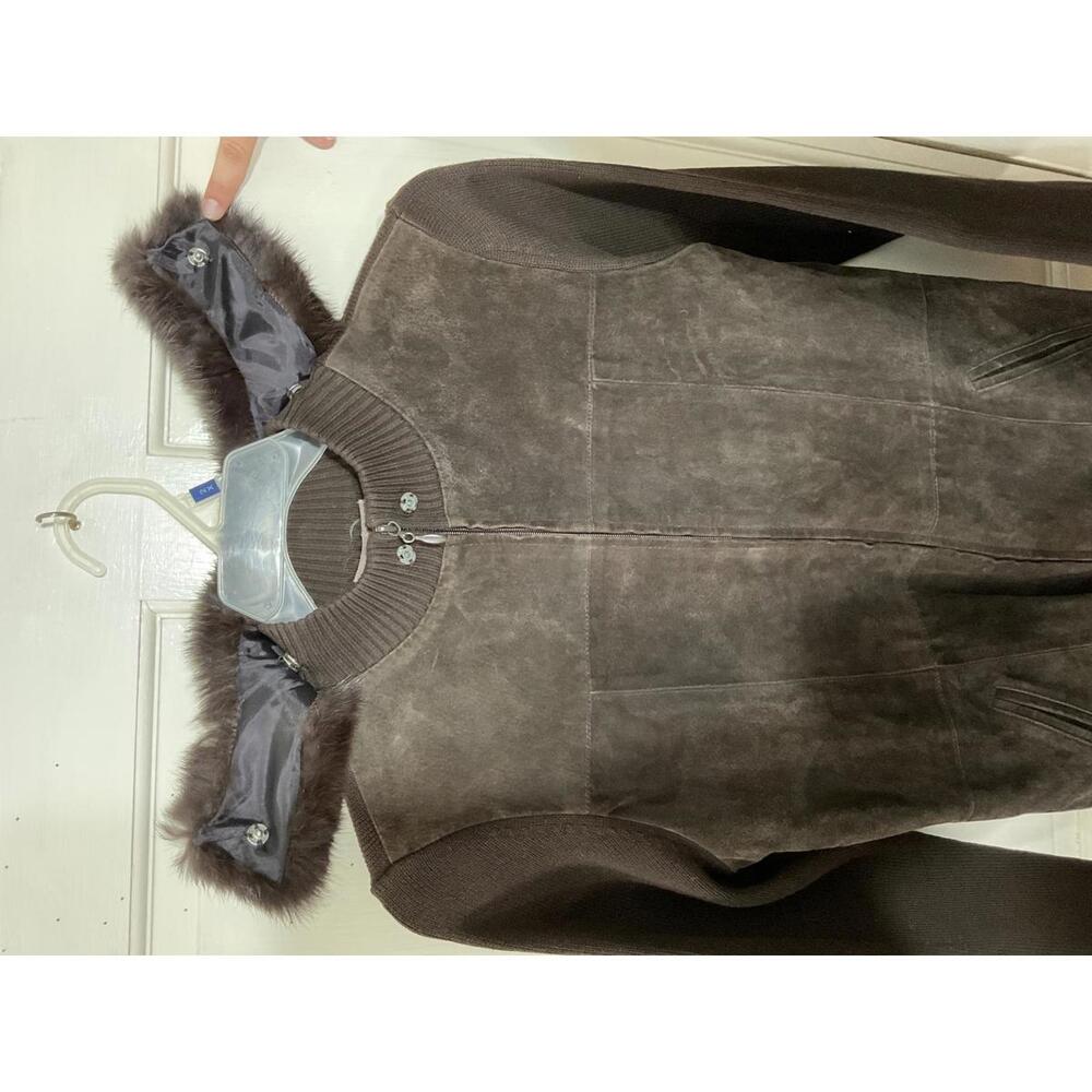 Escapade suede Medium Brown knee length jacket - Picture 4 of 10